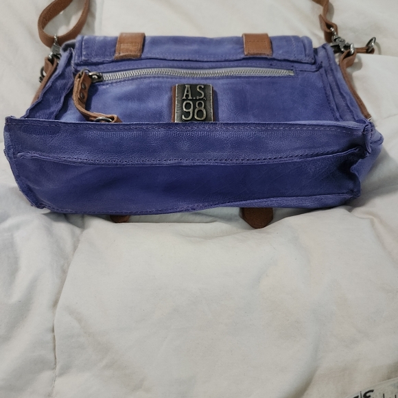 as 98 leather bag Crossbody Adjustable Periwinkle Blue - Picture 7 of 11